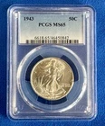 1943  P  Walking Liberty Half Dollar 50C PCGS  MS65 TONING STUNNER LUSTER  🔥🔥
