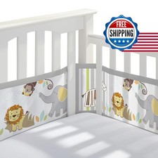 BreathableBaby Breathable Mesh Liner Full-Size Cribs 4FS Safari Fun Too