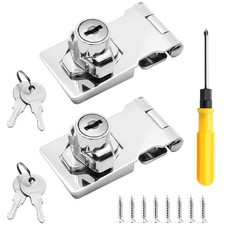 2 Packs 2.5 Inch Keyed Locks with Lock, Keyed Different Latch, Twist Knob Key...