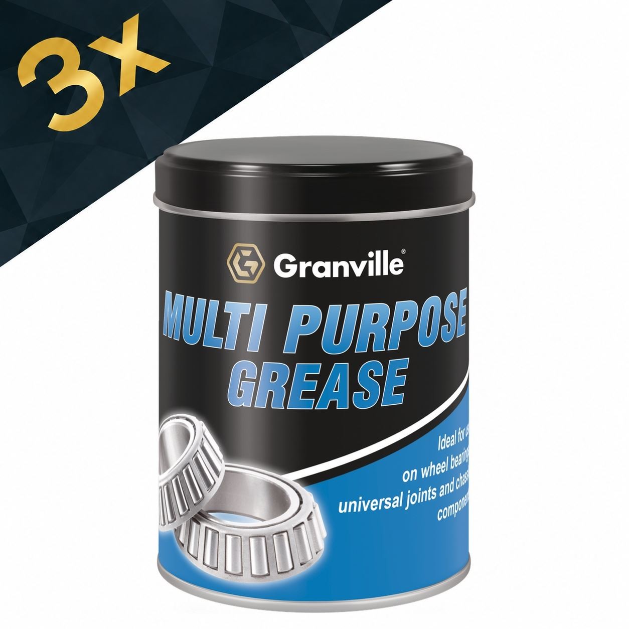 3x Granville - Multi Purpose Wheel Bearing Lubricant EP2 Lithium Grease 500g