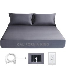 LAXVAPIU Grounding Bed Sheets California King Grounding Deep Pocket Fitted