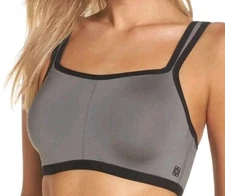 NATORI 731050 YOGI CONVERTIBLE SPORTS BRA GREY/ BLACK SIZE 32G.