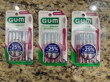  3 Packs GUM 3613 Proxabrush Go-betweens Interdental Brushes-Moderate, 10 each