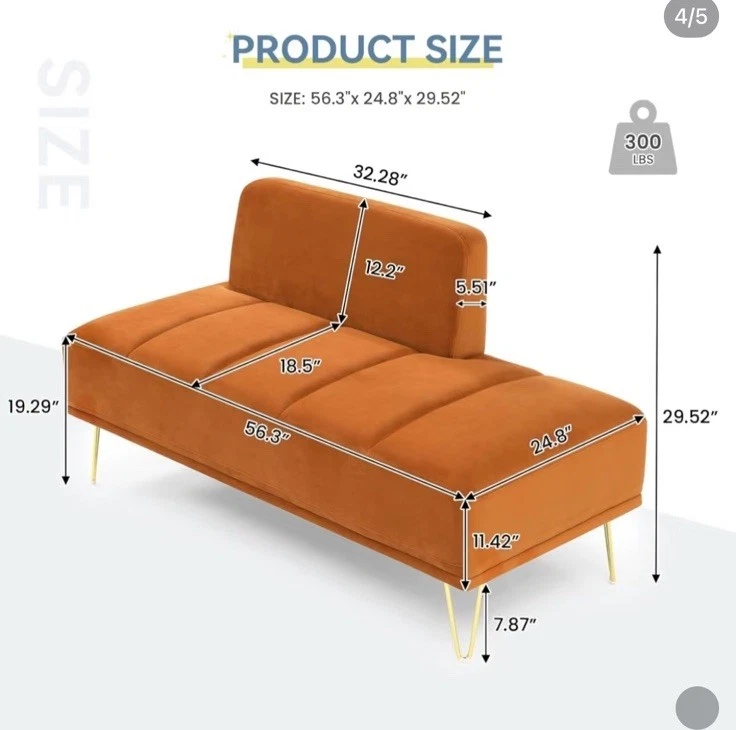 Modern Loveseat Sofa Couch - Image 4 of 4