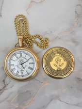 Vintage Brass Pocket Watch – Victoria London 1915 Nautical Maritime Collectible