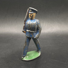 Vintage Dime Store Manoil Lead Toy Soldier Blue Military Officer Marching Rifle
