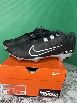 Nike 8.5 W Hyperdiamond 4 Pro Softball Cleats Black White Fastpitch Renew Foam