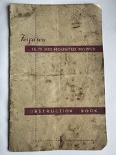 Original Ferguson FE79  Mid Mounted Mower Instruction Book