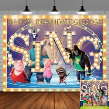 Sing Personalised Custom Banner Backdrop Party Supplies Birthday Gift