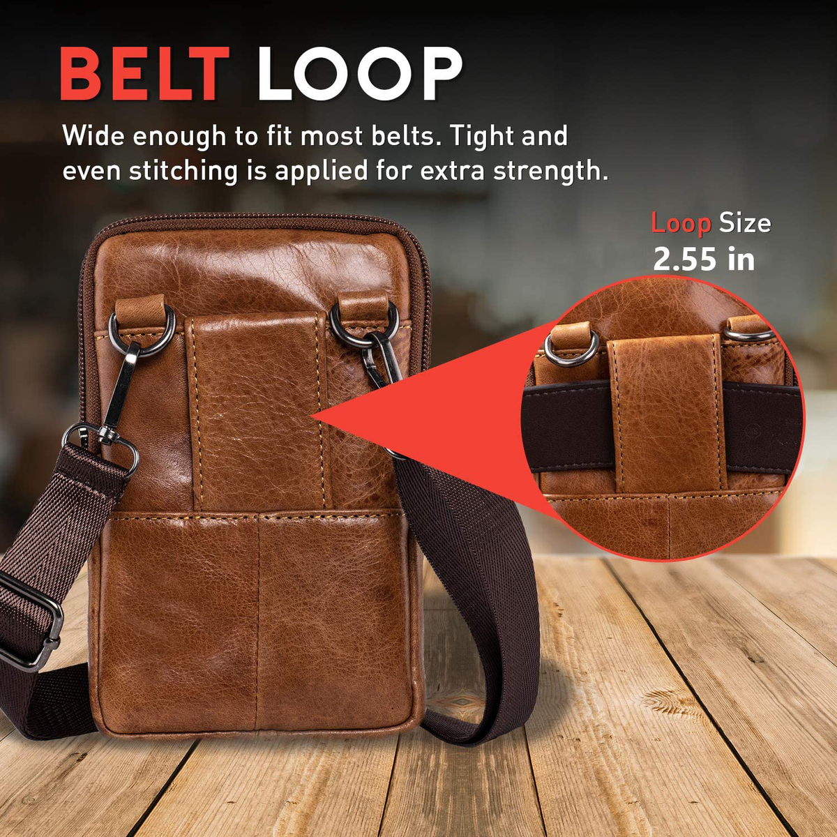 Hengwin Bandolera Cinturon Hombre Hengwin Cuero Funda Ovil Bolso