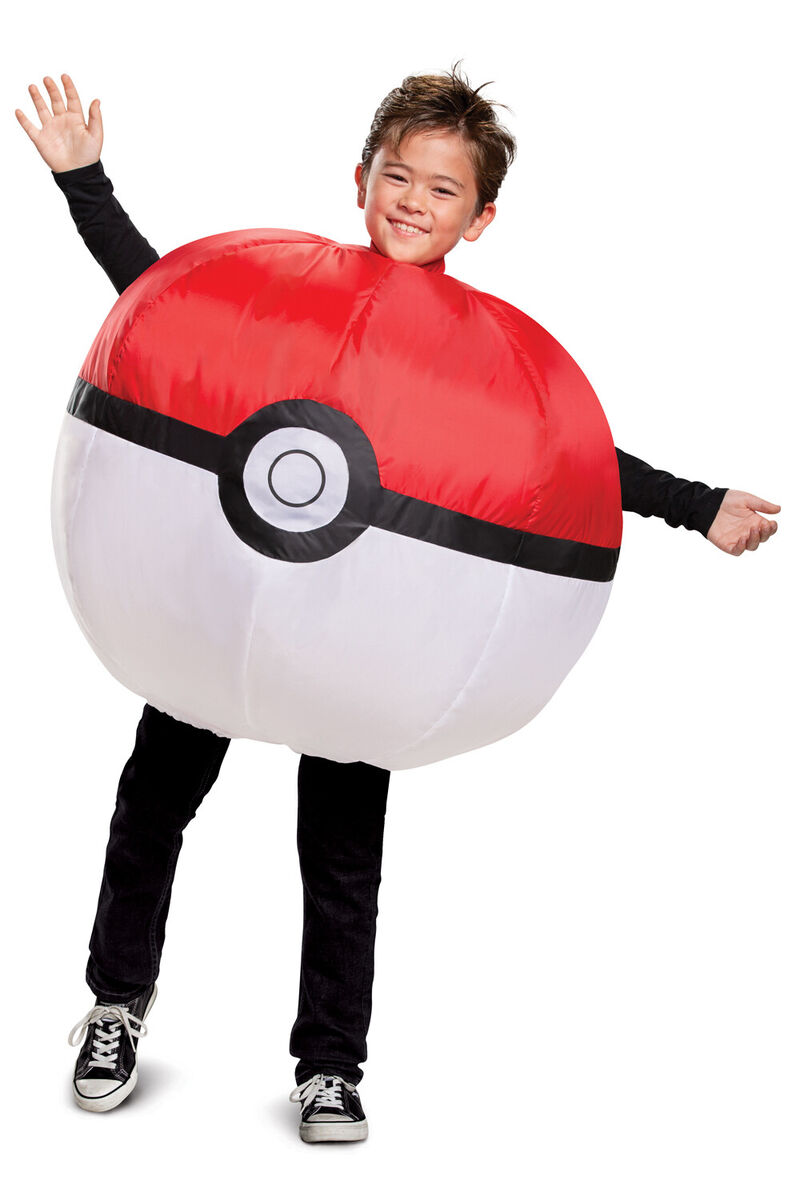 Disguise Pokemon Poke Ball Inflatable Costume, Red & White, Adult Size :  : Fashion