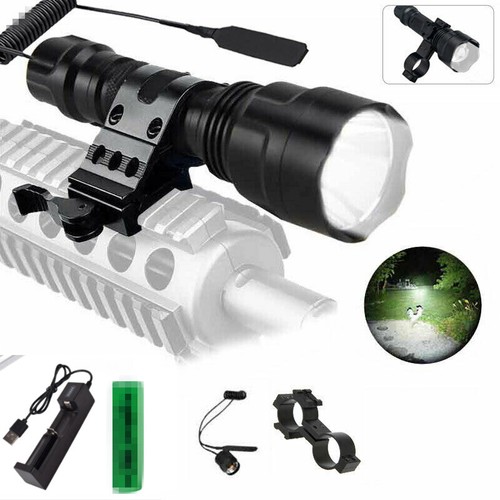 White LED Hunting Torch Lamp Scope Mount Gun Light Air Rifle Shooting