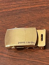 Vintage PIERRE CARDIN BELT Buckle Signature Gold Tone