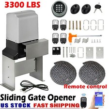3300LBS Electric Automatic Sliding Gate Opener APP Control w/ 4 Remotes  Chain