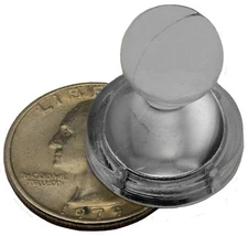 4 pc - Magnet Pins - Jumbo - Clear Plastic, Grade N35