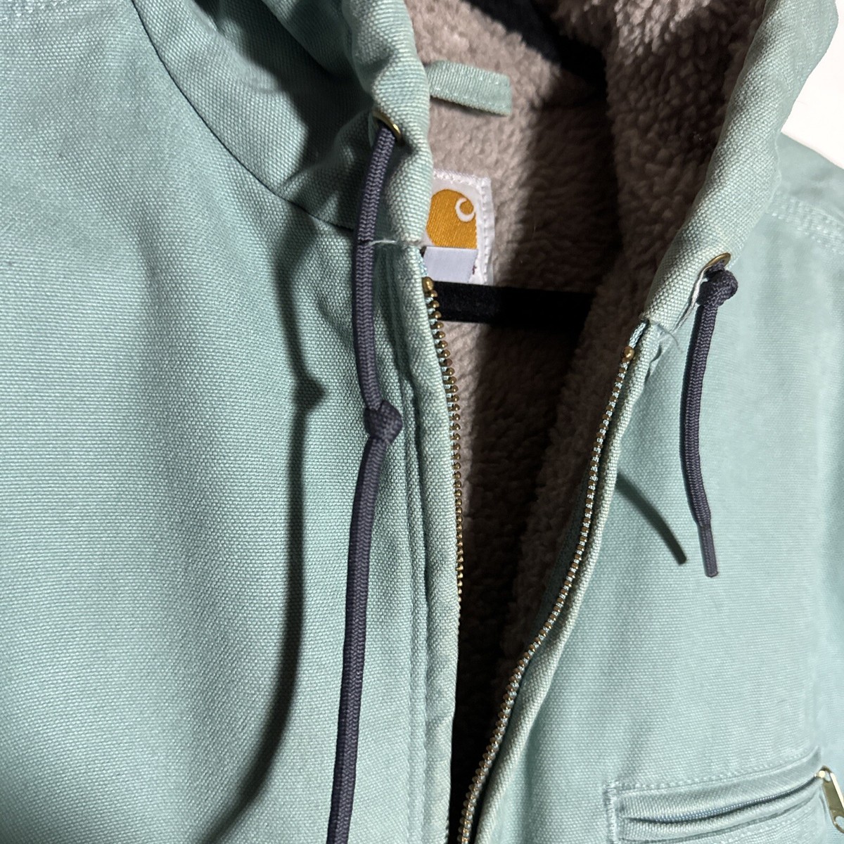 Carhartt Jacket WJ141 Sandstone Sierra Hooded Sherpa Lined Women's