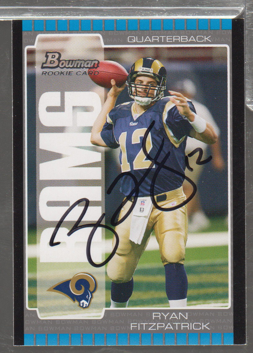 Ryan Fitzpatrick Rams Autographed 2005 Topps #180 w/COA 092923NPCD183