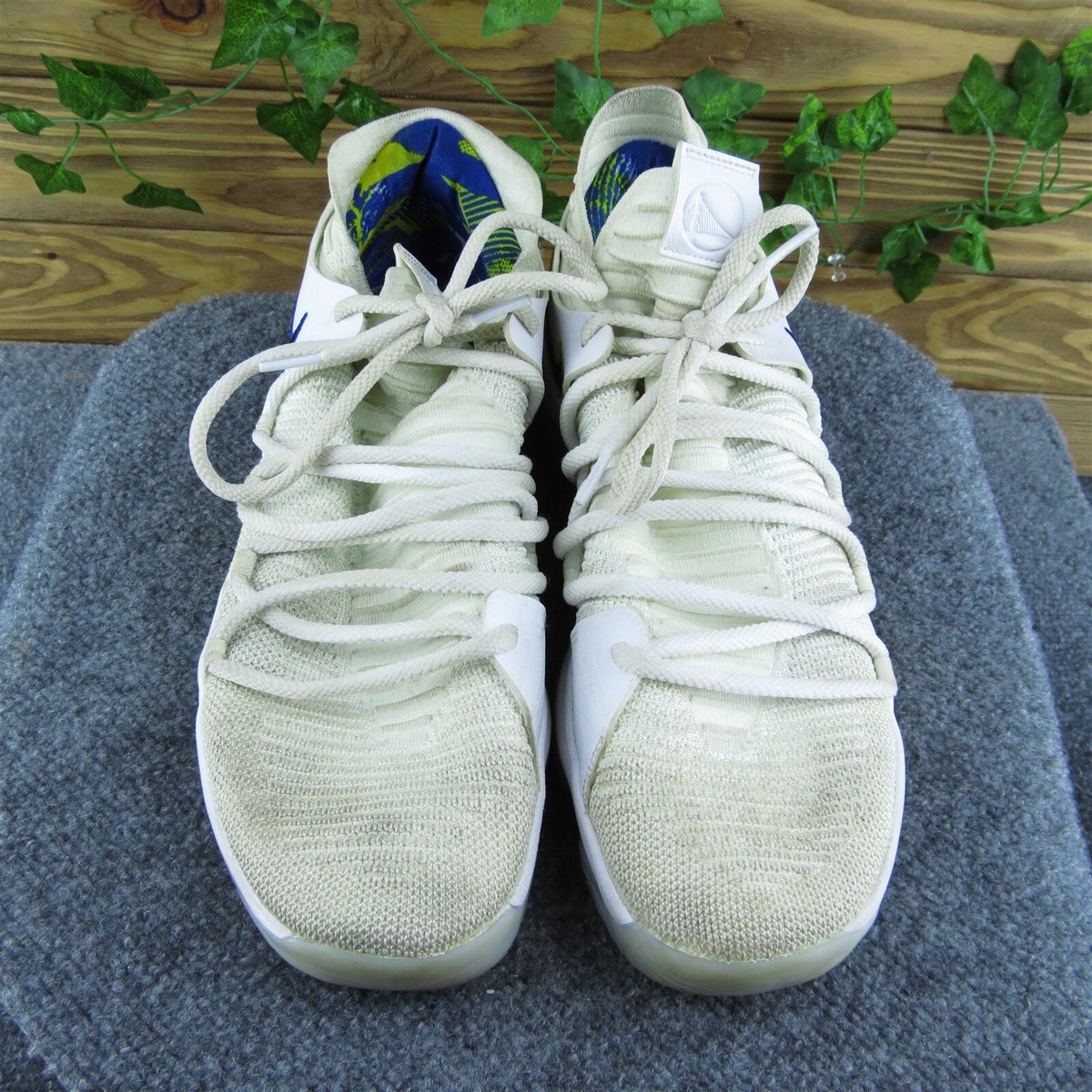 Nike Kevin Durant 10 Men Sneaker Shoes White Fabric Lace Up  display picture 2