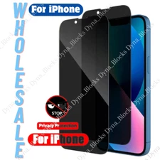 Privacy Screen Protector For iPhone 15 14 13 12 11 XS X 8 7 6 Tempered Glass Lot