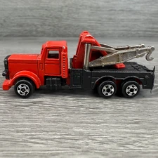 Diecast Zee Wrecker Towing American Truck #P366 Red Vintage Toy Haul Truck
