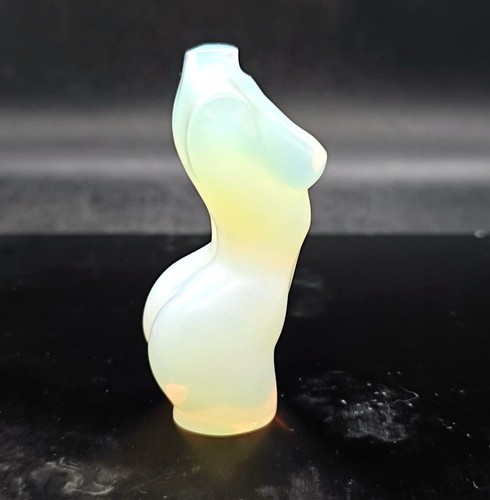 130g Cute Natural Opalite Hand Carved Women Body Crystal Quartz Decoration - Picture 6 of 13