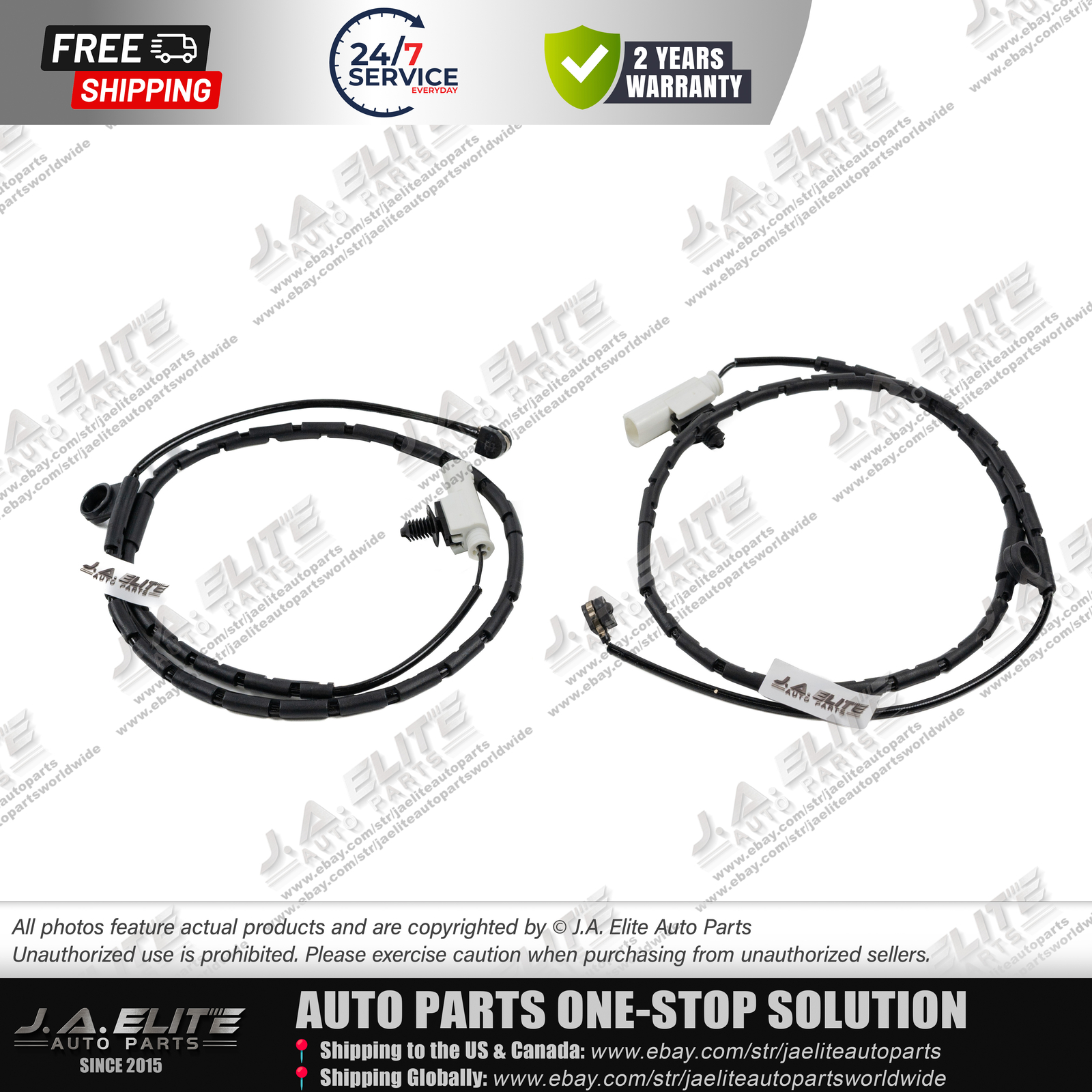 2pcs Front Brake Pad Wear Sensor fit Aston Martin V8 Vantage  DB9, 4G43-2L507-AB