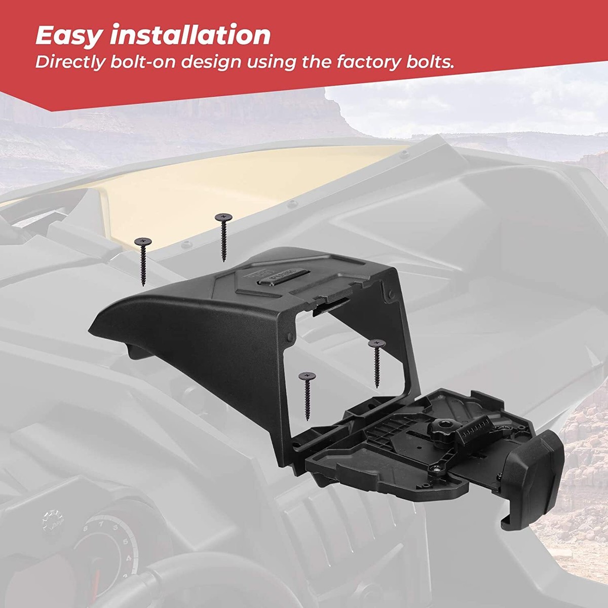 Can Am Defender Hd10 Accessories The Phone Box UTV Phone Holder,5.1 In To 10 In Electronic Device Holder With Utv Gun Holder Can-am Defender Accessories - Foto 2