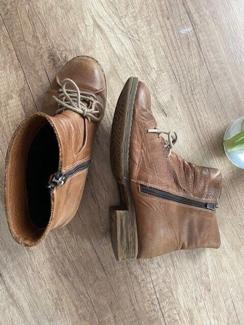 Damen Schuhe Wordstep , Gr 37, braun, Leder, Schnürer - Bild 3 von 4