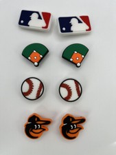 MLB Baltimore Orioles Baseball Team Shoe Charms - 8 Pieces