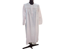 MISS ELAINE Touch The Inside PINK SATIN NIGHTGOWN Soft Flannel Lining NWT S / P