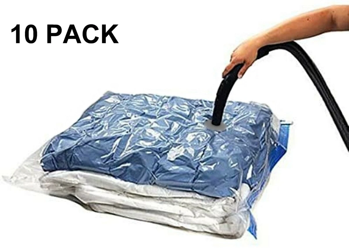 10 PACK XL Space Saver Extra Large Vacuum Seal Storage Bag ZIPLOCK