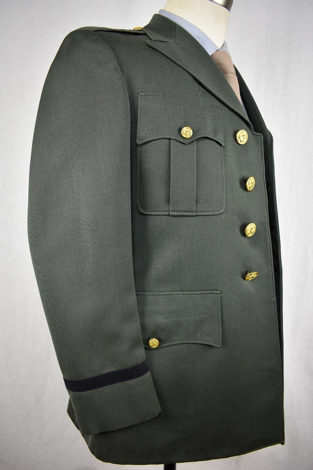 1950-60's Heck Ross Uniform Co Dark Green Formal Military Two Pc Suit Size: 36R - Image 4 of 4