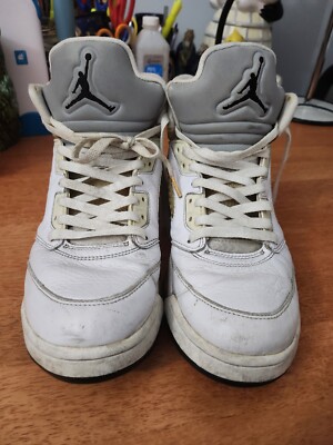 Nike Air Jordan 5 V Retro Metallic White 2015 Mens Size 10.5