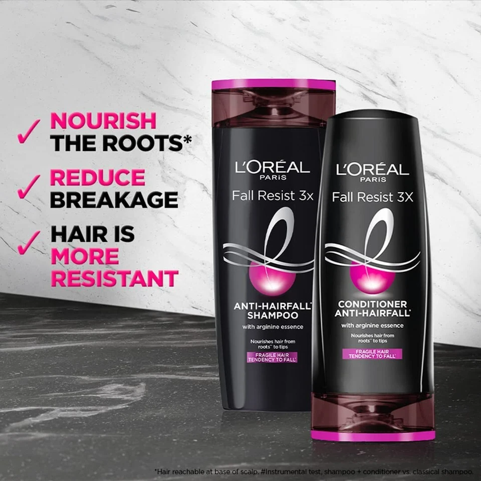 L'Oreal Paris Anti-Hair Fall Shampoo Reinforcing Nourishing Hair Growth 340 ML - Image 4 of 4