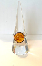 Baltic Amber Ring Sterling Silver Ring Sz 7.5