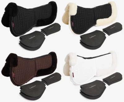 LeMieux Merino + ProSorb Plain 2 Taschen Half Pad Widerrist Schaumkorrektur Riser Neu - Bild 1 von 4