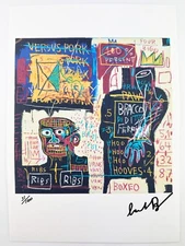 Jean-Michel Basquiat Original Vintage Art Print Lithograph Signed Limited COA