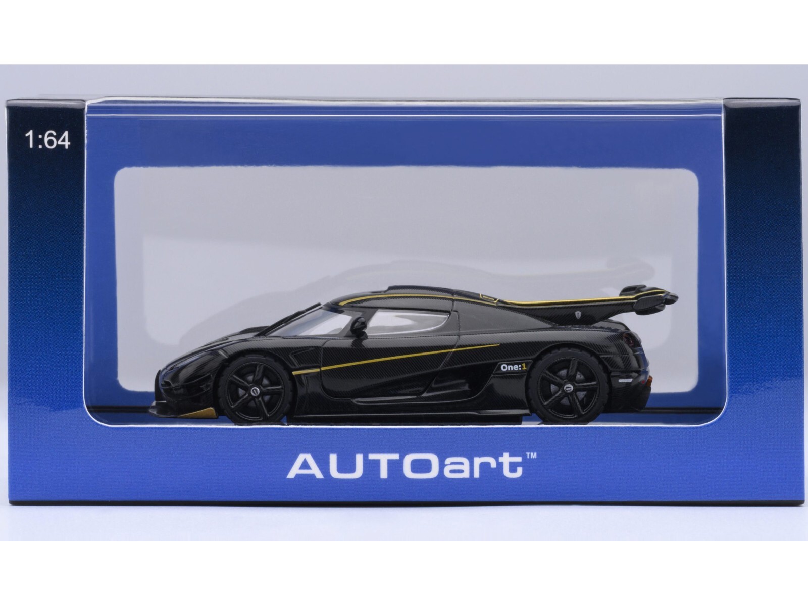 KOENIGSEGG ONE:1 CARBON FIBER 1/64 DIECAST MODEL CAR BY AUTOART 20043