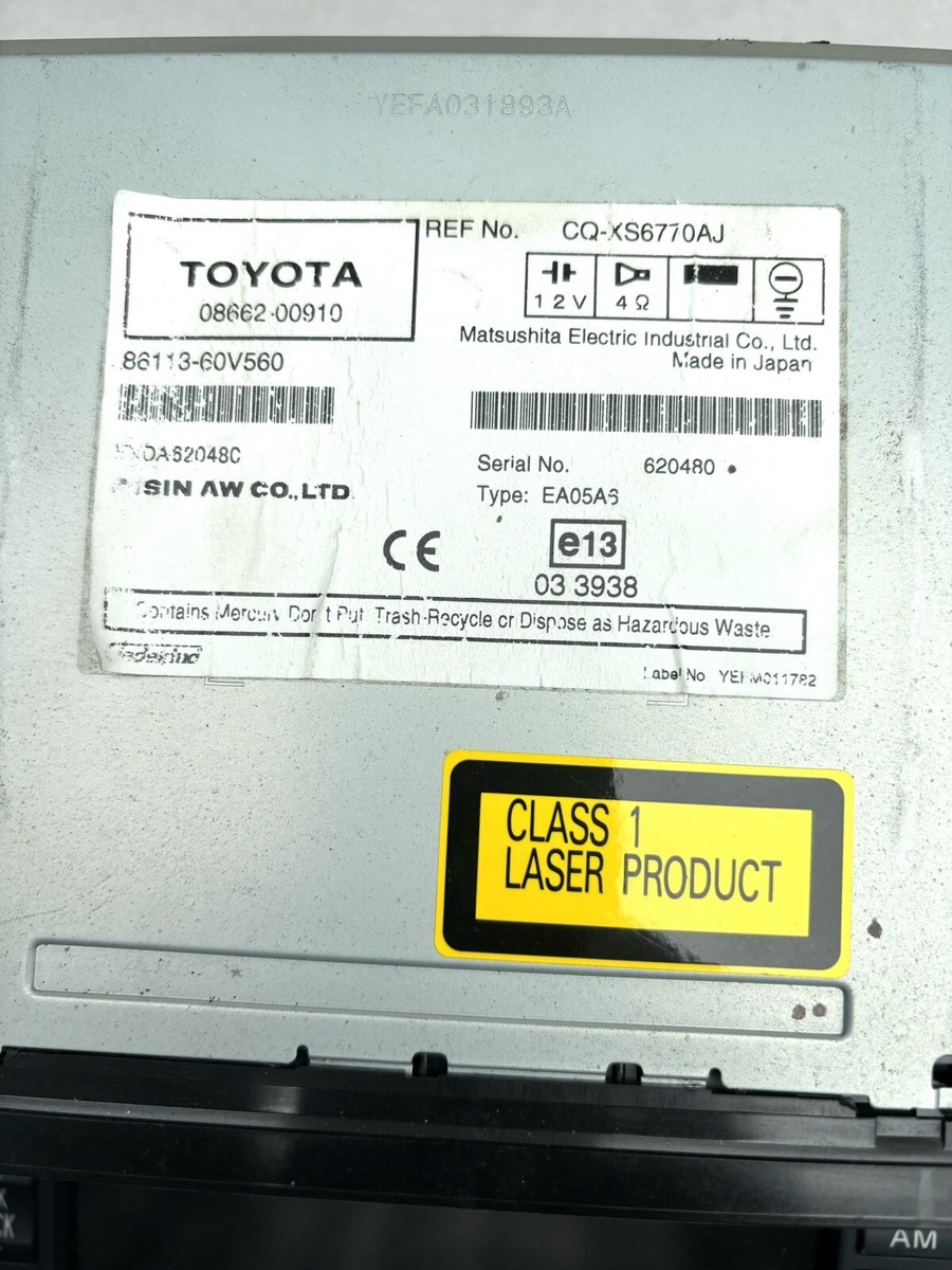 TOYOTA AVENSIS 4DR SALOON VOICE DVD SAT NAV UN CD 86120-20A90