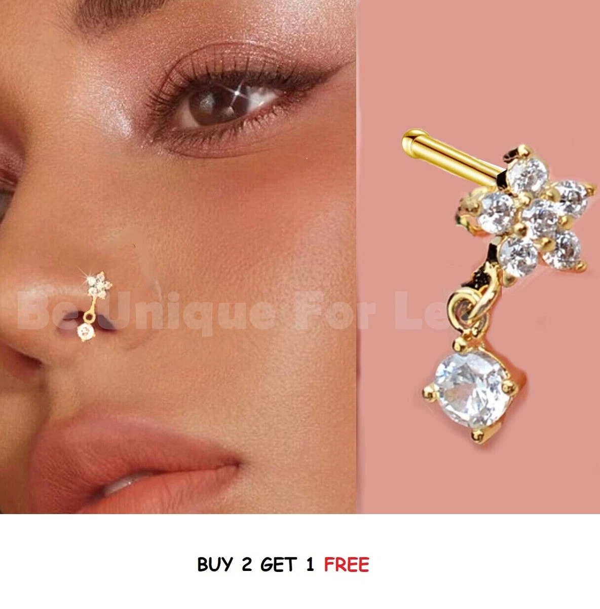 Nose piercing shop flower stud