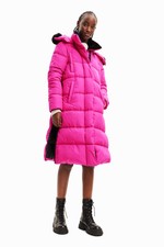 Desigual Warm Padded Surrey Winter Coat Belted Puffer 23wwewaz