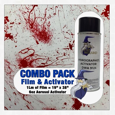 hydrographic film / activator Blood Splatter hydro dip dipping wizard