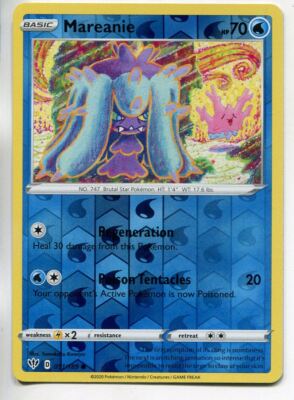Pokemon TCG Darkness Ablaze Reverse Holofoil Common Card #051 Mareanie