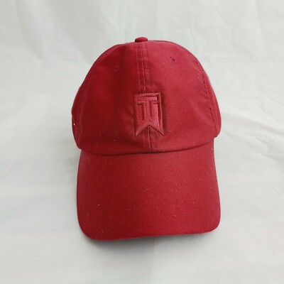 Tiger Woods Hat Baseball Cap Red Embroidered Logo Golf - Main Image