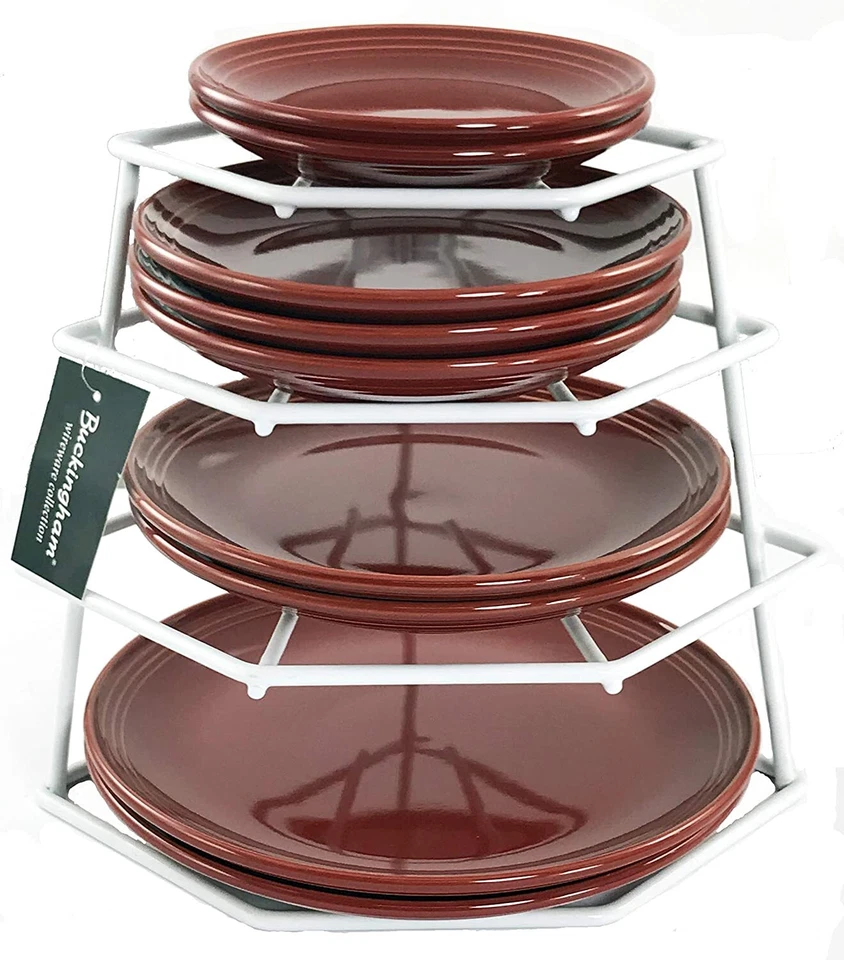 4 Tier Corner Kitchen Plate Rack Holder Stand Cabinet Organiser Dish Storage UK - Image 3 of 3