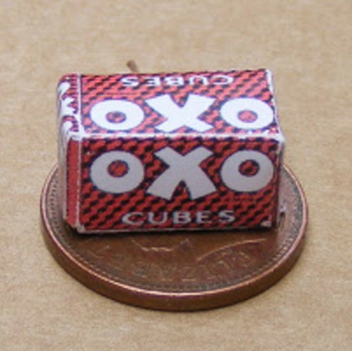 Large Empty Beef Oxo Cube Packet Tumdee 1:12 Scale Dolls House Kitchen Gravy Pmp