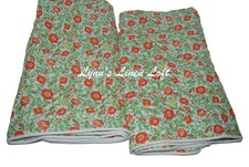 2 RALPH LAUREN Country French Orange Floral STANDARD SHAMS NEW