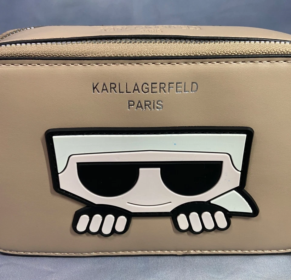 Karl Lagerfeld Paris K/Ikonik Crossbody Bag Beige - Image 4 of 4