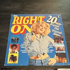 K-TEL ~ RIGHT ON ~ 20 Original Hits Original Stars  1976 LP Vinyl  VG+ or better