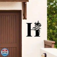 Metal Name Sign,Initial Welcome Letter Monogram Wall Decor,Wall A